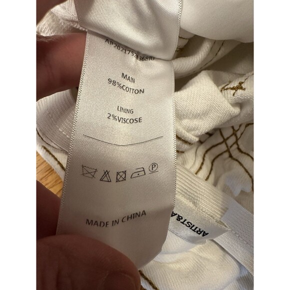 Artist & Art High Elastic Cinch Waisted White Shorts Women’s Size Small Y2K - Picture 3 of 8